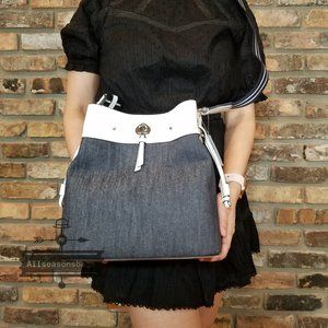 Kate Spade LARGE Bucket Denim marti Crossbody BAG